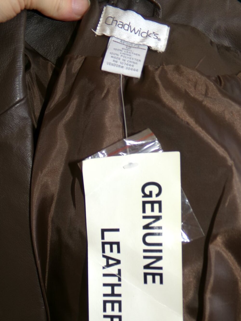 Chadwick's NWT Leather Dress Jacket Sz 12 - Picture 9 of 9